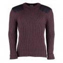 9024 - York Woolly Pully Crew Neck With Patches Sale Lines 