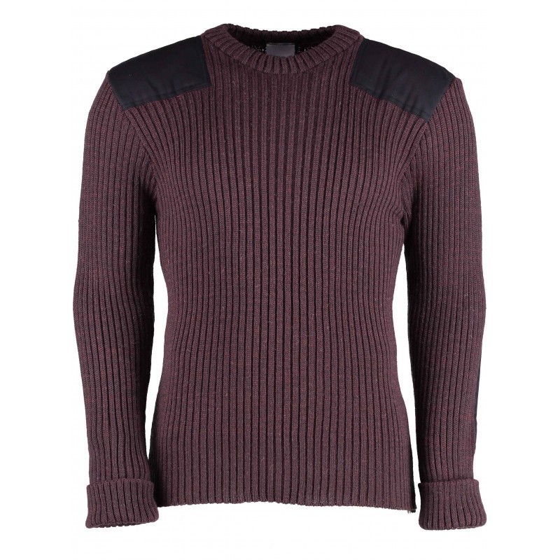 9024 - York Woolly Pully Crew Neck With Patches Sale Lines 