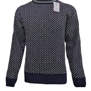 Dover Crew Neck Sweater In Navy/Ecru