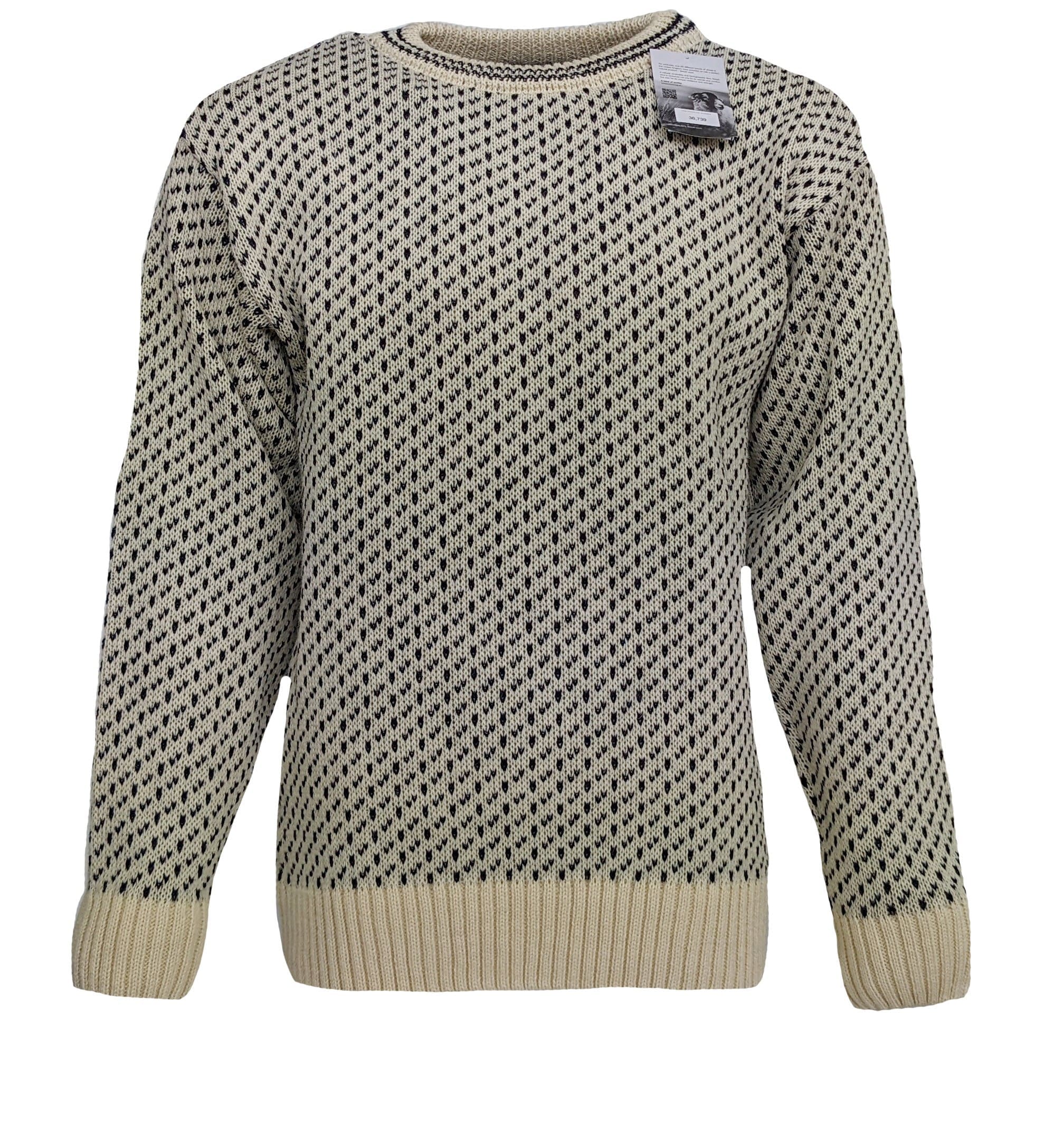 Dover Crew Neck Sweater In Ecru/Navy Dover Crew Neck Sweater In Ecru/Navy