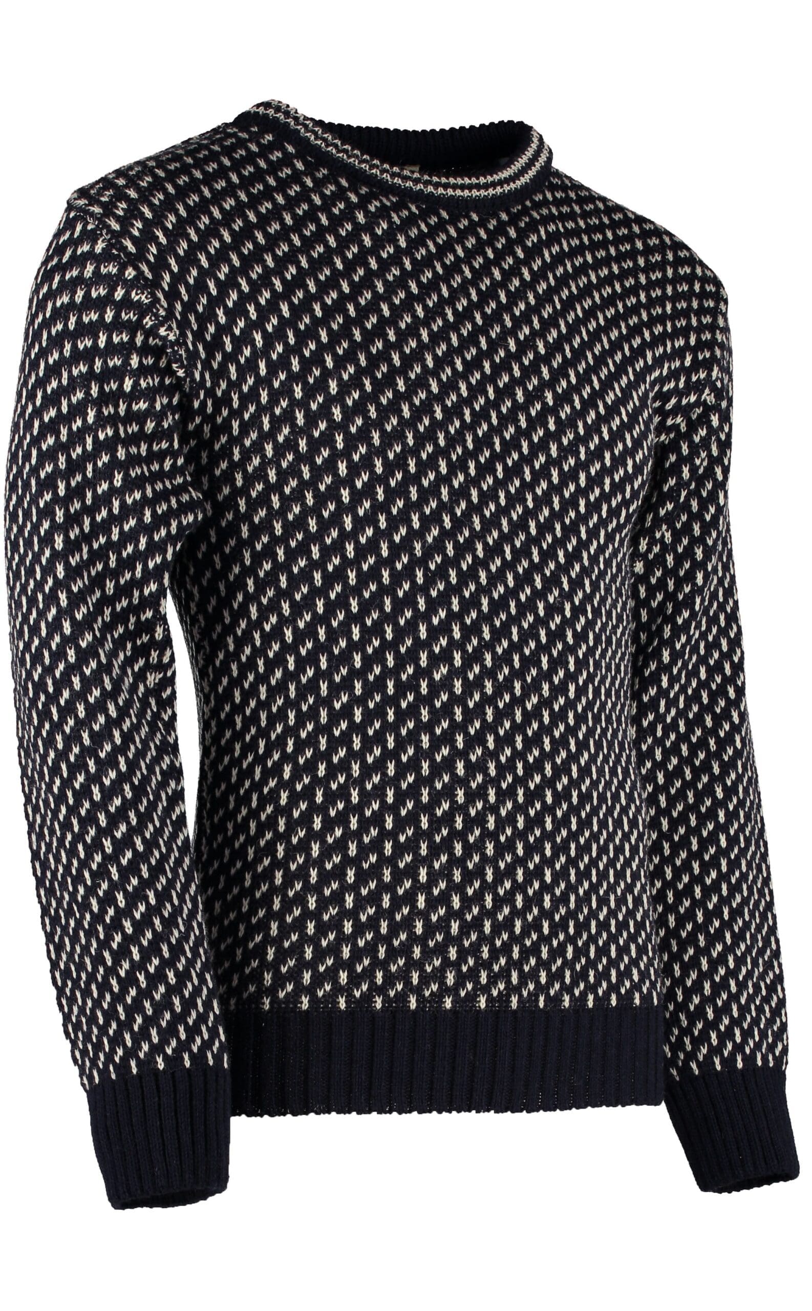 Classical Norwegian patterned crew neck sweater