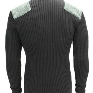 Ghillie - Roll Neck Woolly Pully Sweater with Harris Tweed patches