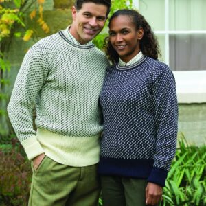 Classical Norwegian patterned crew neck sweater