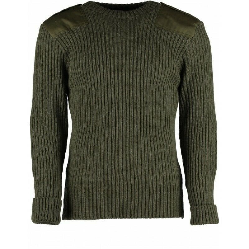 9025 - York Woolly Pully Crew Neck With Patches & Epaulettes 9025 - York Woolly Pully Crew Neck With Patches & Epaulettes