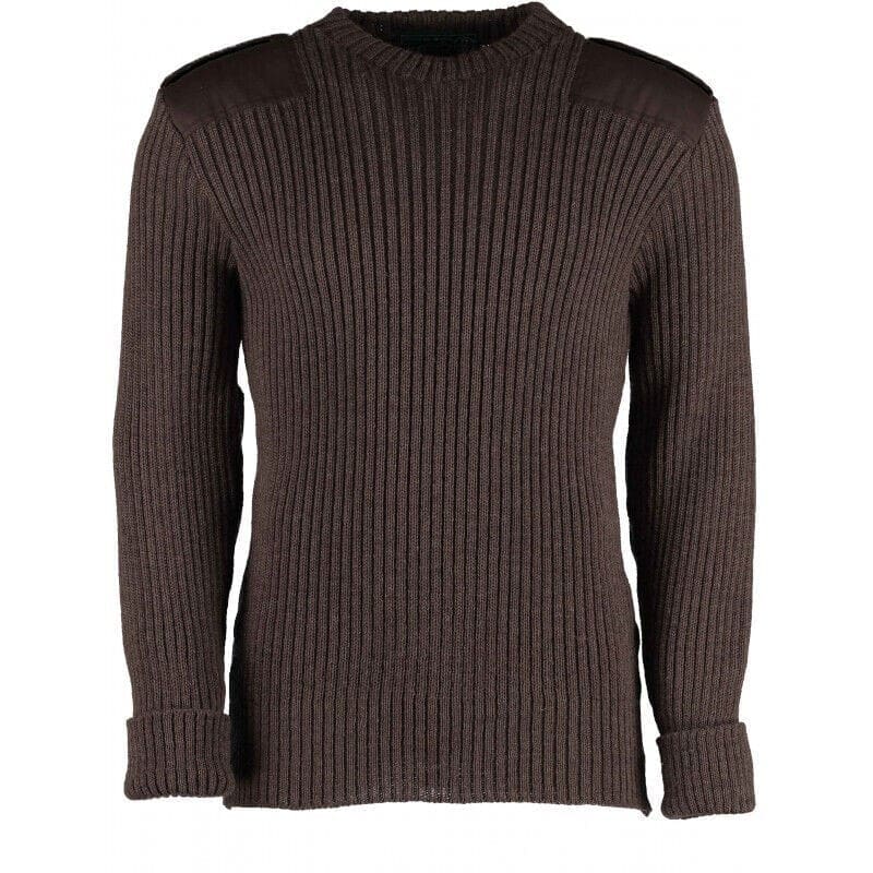9025 - York Woolly Pully Crew Neck With Patches & Epaulettes 9025 - York Woolly Pully Crew Neck With Patches & Epaulettes
