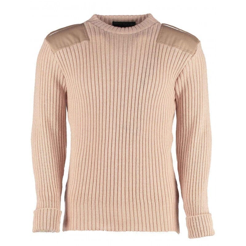 9025 - York Woolly Pully Crew Neck With Patches & Epaulettes 9025 - York Woolly Pully Crew Neck With Patches & Epaulettes