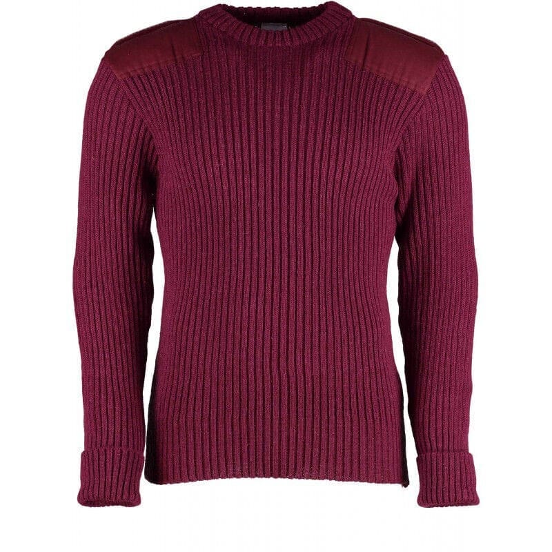 9025 - York Woolly Pully Crew Neck With Patches & Epaulettes 9025 - York Woolly Pully Crew Neck With Patches & Epaulettes