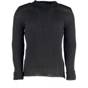 9025 - York Woolly Pully Crew Neck With Patches & Epaulettes 9025 - York Woolly Pully Crew Neck With Patches & Epaulettes