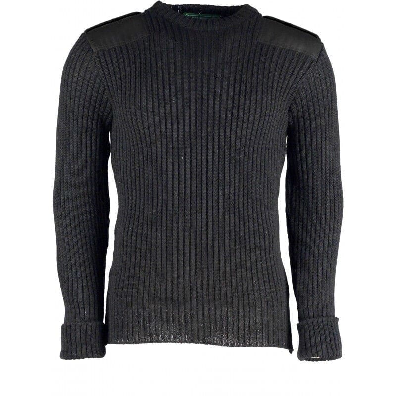 9025 - York Woolly Pully Crew Neck With Patches & Epaulettes 9025 - York Woolly Pully Crew Neck With Patches & Epaulettes