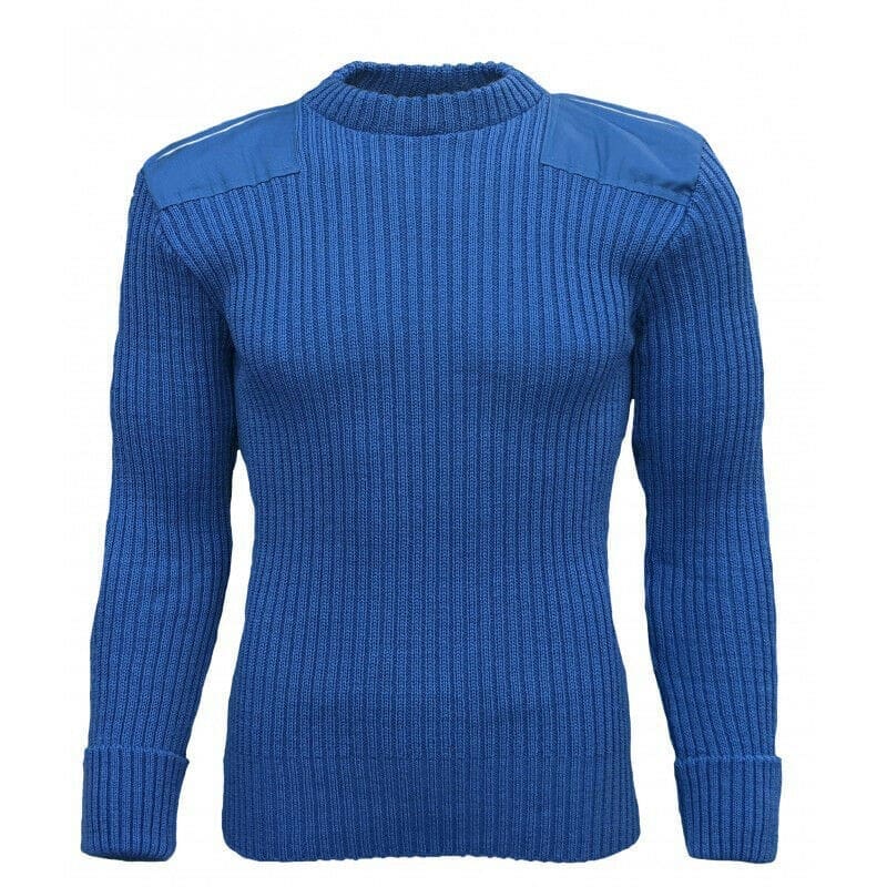 9025 - York Woolly Pully Crew Neck With Patches & Epaulettes 9025 - York Woolly Pully Crew Neck With Patches & Epaulettes