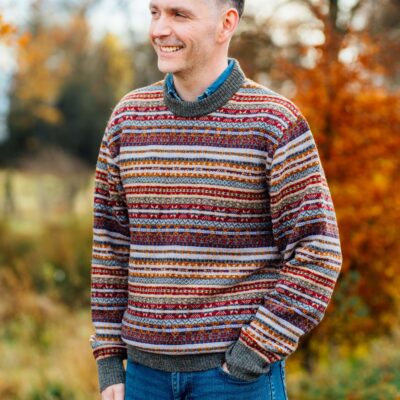 Mens Fair Isle Crew Neck